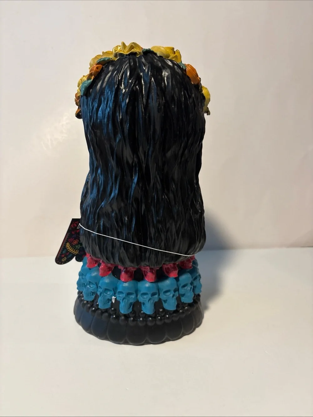 9.5” Colorful Resin Catrina Day Of The Dead By  NWT